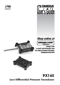 Thumbnail of document Manual - PX165-002U Compact, Differential, Low Pressure Transducers